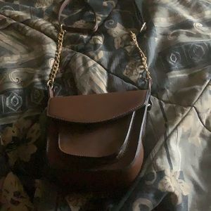Over the shoulder brown purse
